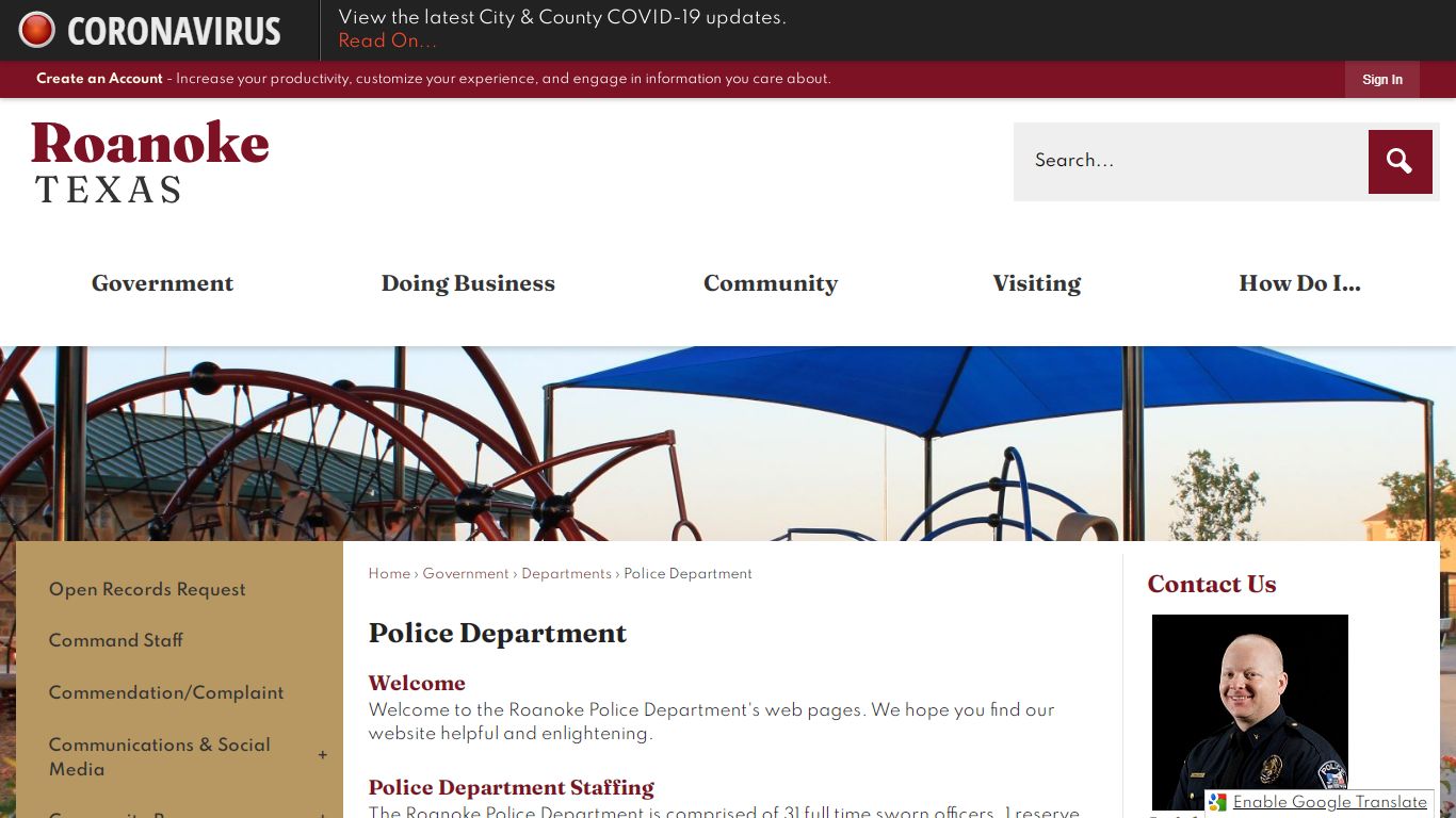 Police Department | Roanoke, TX - Official Website